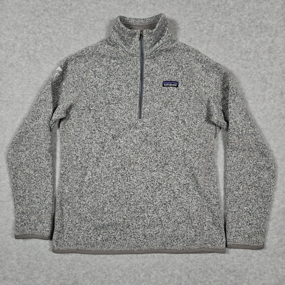 Patagonia (Women's Large) Gray Better Sweater Quarter 1/4 Zip Fleece Pullover